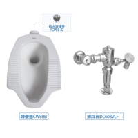 脚踏式蹲便器 CW8RB+603脚踏阀+安装配件 货期10天