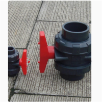 PVC双活接塑料球阀 DN15 两头内径20mm 起订量5个