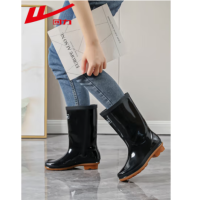 女款黑色中筒雨靴 筒高约29cm 33-39