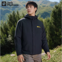 狼爪 防风保暖宽松抓绒冲锋衣三合一 5012776-6000/黑色 货期30天