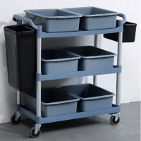收餐车 灰色 大号3层6盆2桶 货期5天