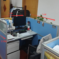 办公桌 单人位 1200*580*1200mm 另一面屏风1400mm 含1个储物柜、键盘托盘 不含安装 货期5天