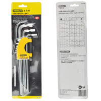 STANLEY/史丹利 公制加长内六角扳手套装 STMT94160-8-23 9件 1.5-10mm 塑架 1套