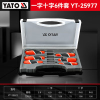 YATO/易尔拓 三色柄螺丝批组套 YT-25977 6件 1套