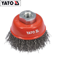 YATO/易尔拓 碗型曲丝钢丝轮 YT-47658 Φ65MM M14MM螺栓 1个