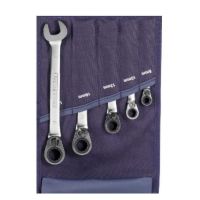 HOFFMANN/霍夫曼 开口扳手/棘轮套头扳手套装,配有布袋 614830 5 1套