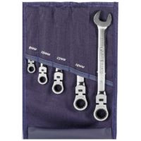 HOFFMANN/霍夫曼 开口扳手/棘轮套头扳手套装,配有布袋 614814 5 1套