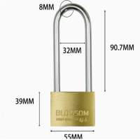 铜挂锁 锁梁内高70MM 单位:个 货期7天