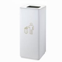 方形白色无盖金属垃圾桶 48升 60C 单位:个你货期20天