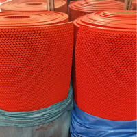 浴室地垫PVC防滑镂空塑料隔水垫 红色 厚4.5mm 0.9米宽 (尺寸固定)货期15天 单位:米