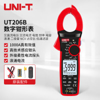 优利德(UNI-T)UT206B 数字钳形表,高压报警显示/电压超量程报警 钳头开口尺寸:42mm