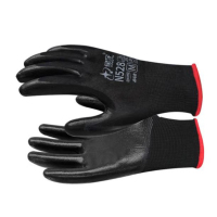 XINGYU/星宇 N528 M(均码) 十三针红尼龙丁腈涂掌手套 双 黑色