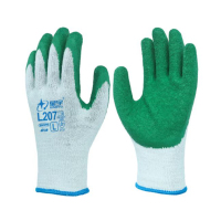 XINGYU/星宇 L207 L(均码) 十针A粗涤纱乳胶皱纹手套 双 蓝色涂层