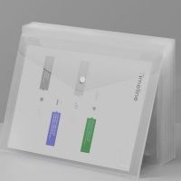 得力 PP10 按扣A4透明文件袋 10只装 单位:套