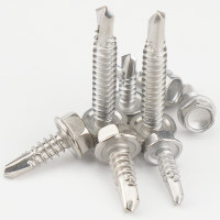 海斯迪克 不锈钢410六角尾螺丝ST4.2×38(无垫圈)100个/袋 单位:袋 货期30天