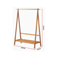 落地实木衣帽架 单层原色 100cm 无维保 货期7-10天
