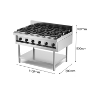 六头燃气煲仔炉 MDC-JR-B2-BZ*6G 维保1年 货期15天