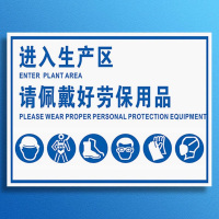 SUK pvc标识牌 佩戴防护用品 高:35cm 宽:81cm 单位:张