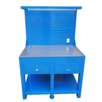 重型钳工工作台 1100*750*800+抽屉+照明灯+防护挂板+重型脚杯 单位:套 货期15天