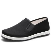 密得赛 男士布鞋军单布鞋一脚蹬 黑色 单位:双