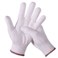 鸣固 劳保手套棉线手套细纱加密棉纱手套加厚耐磨工作手套 工地车间劳防手套 一双[可定制]