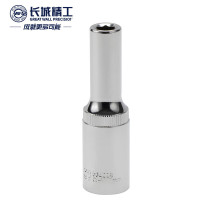 长城精工12.5mm公制六角长套筒大飞棘轮扳手加长套筒头1/2套头14mm 534014