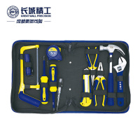 长城精工家用工具套装基本维修组合工具家庭用牛津布五金工具18件 409018