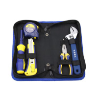 长城精工家用工具套装基本维修组合工具家庭用牛津布五金工具包5件 404005