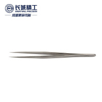 长城精工尖头镊子不锈钢加厚专业级挑毛工具手机手表维修夹子135mm 420580