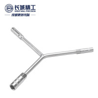 长城精工三叉套筒扳手加长Y型多功能套管摩托车扳手工具10-12-14mm 428631