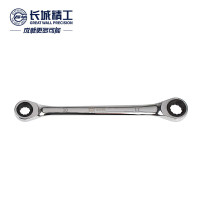 长城精工双梅花扳手双头梅花棘轮快速扳手汽修工具72齿10-1mm 311913