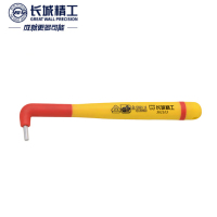 长城精工绝缘内六角扳手电工工具耐高压六棱螺丝刀工具内六方5mm 362105
