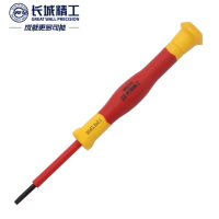 长城精工绝缘一字精密螺丝批电工改锥工业级改刀工具1.8*0.3*50mm 291102