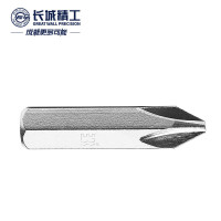 长城精工十字旋具头螺丝刀批头6.3mm系列25mm长PH2螺丝批头5个装 440002