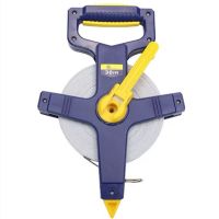 长城精工皮尺架式皮卷尺手提玻纤尺高精度防水耐磨工地卷尺100米 108300