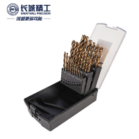 长城精工直柄含钴麻花钻组套不锈钢专用钻头高速钢麻花钻头25件 672225