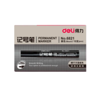 得力 油性记号笔 黑色 粗头 单位:只 货期15天