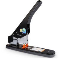 得力(deli) 省力重型订书机 0485 黑色 可订210页A4纸 适配23/6~23/23订书钉 单位:个 货期7天