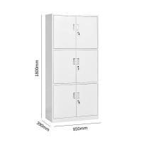 优企 通三节文件柜钢制柜铁皮柜 850*390*1800 1个