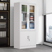 优企铁皮柜文件柜钢制办公室资料柜凭证柜员工档案柜办公柜玻璃储物柜 大器械文件柜 0.5mm