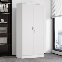 优企铁皮柜文件柜钢制办公室资料柜凭证柜员工档案柜办公柜玻璃储物柜 通门4层文件柜 0.6mm