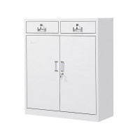 优企 文件柜办公柜 中二斗下节柜 850*390*950mm (0.9mm厚) 台