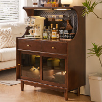 SUK 实木餐边柜 0.9米餐边柜+洞洞板 胡桃色 单位:张