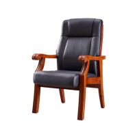 优企 实木会议椅办公室洽谈椅西皮 680W*750D*1070H 张