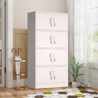 优企 更衣柜员工柜铁皮衣柜铁皮柜储物柜寄存包柜鞋柜宿舍柜 八门更衣柜 常规款