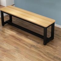 优企 休息长凳钢木长条椅 1200W*350D*450H 1张