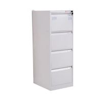 优企 收纳办公文件铁皮档案资料矮柜四斗卡箱带锁抽屉 455*620*1330 个