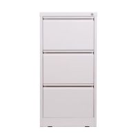 优企 加厚收纳办公文件铁皮档案资料矮柜三斗卡箱带锁抽屉 455*620*1030 个