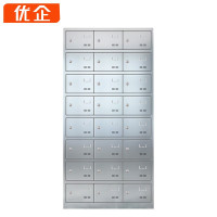 优企 不锈钢304碗柜 24门钥匙锁 900*350*1800mm 台