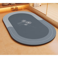 密得赛 软硅藻泥吸水垫子浴室防滑地垫 椭圆50X80cm 单位:个